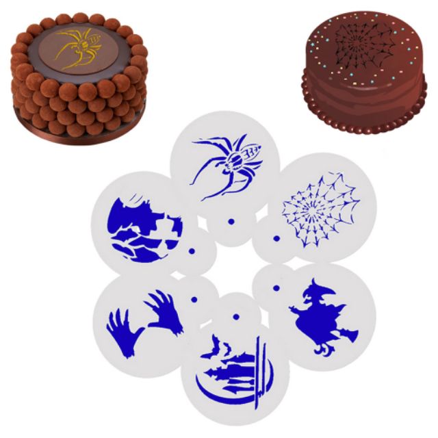 Khuôn vẽ trang trí bánh kem Halloween