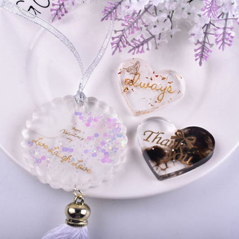 Set 4 tờ hình dán mèo và chữ cái dùng làm đồ trang sức từ resin epoxy