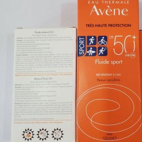 [CAO CẤP_ HIỆU QUẢ CAO]Kem Chống Nắng Vật Lý Avene Fluide Sport 50+++