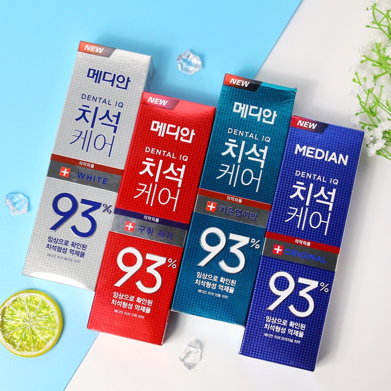 Kem Đánh Trắng Răng Hàn Quốc Median Dental Giúp Răng Trắng Sáng Bóng Loại Bỏ Mùi Hôi, Mảng Bám Vệ Sinh Răng Miệng
