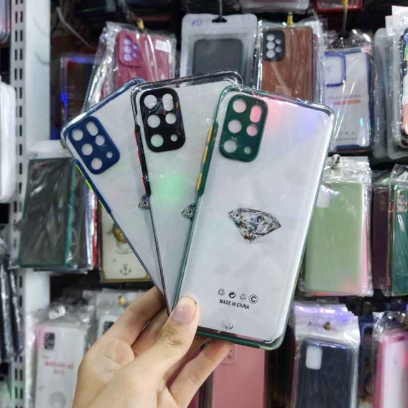 Ốp lưng Samsung S20 plus dẻo viền màu lưng trong có bảo vệ camera