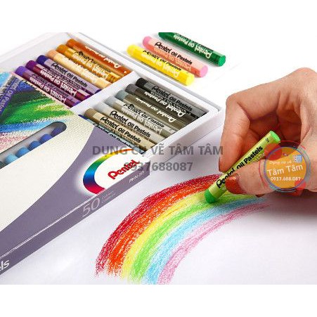 [ TÂM TÂM ]-SÁP DẦU PENTEL 25 màu - OIL Pastel PENTEL (#Sáp Tô Màu)-