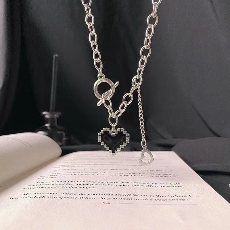 Dây Chuyền Hợp Kim Mặt Hình Trái Tim Phong Cách Hàn Quốc Thời Trang Cho Nữ