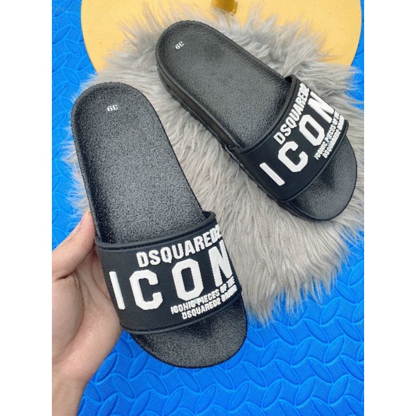 Dép quai ngang nam nữ C logo thêu chữ C đế đúc bánh mỳ độn chiều cao 5cm hottrend 2023