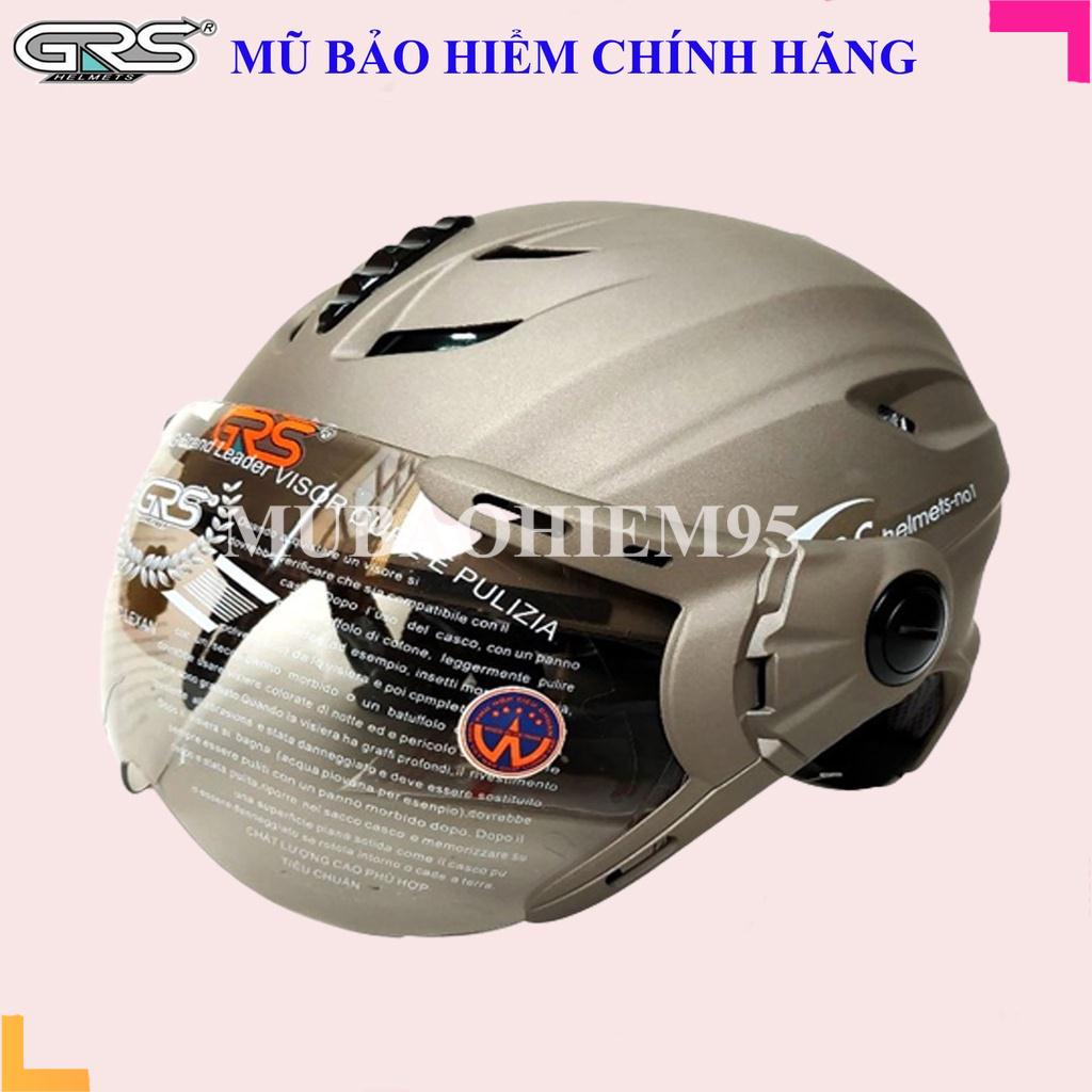 ♥️ Shop Uy Tín ♥️ Mũ bảo hiểm nửa đầu có kính grs A760 kính