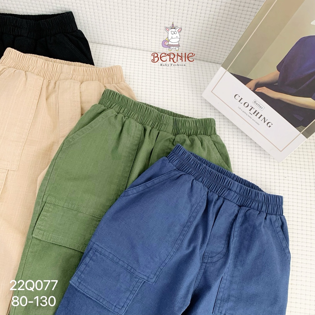 Quần dài jocker linen cá tính cho bé, quần bé trai dài phong cách thể thao