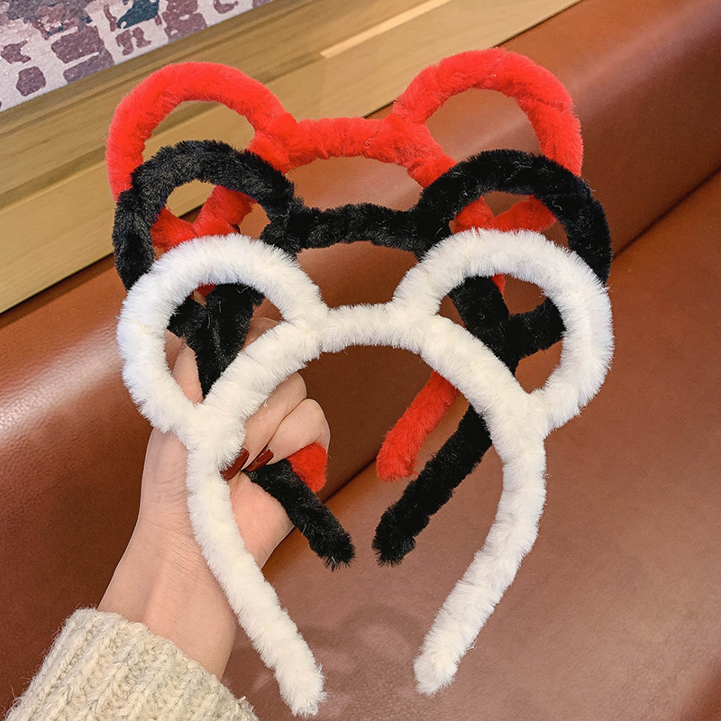 Băng Đô Cài Tóc Tai Thỏ Phủ Lông 9K Dễ Thương Phong Cách Hàn Quốc Cho Bé Gái