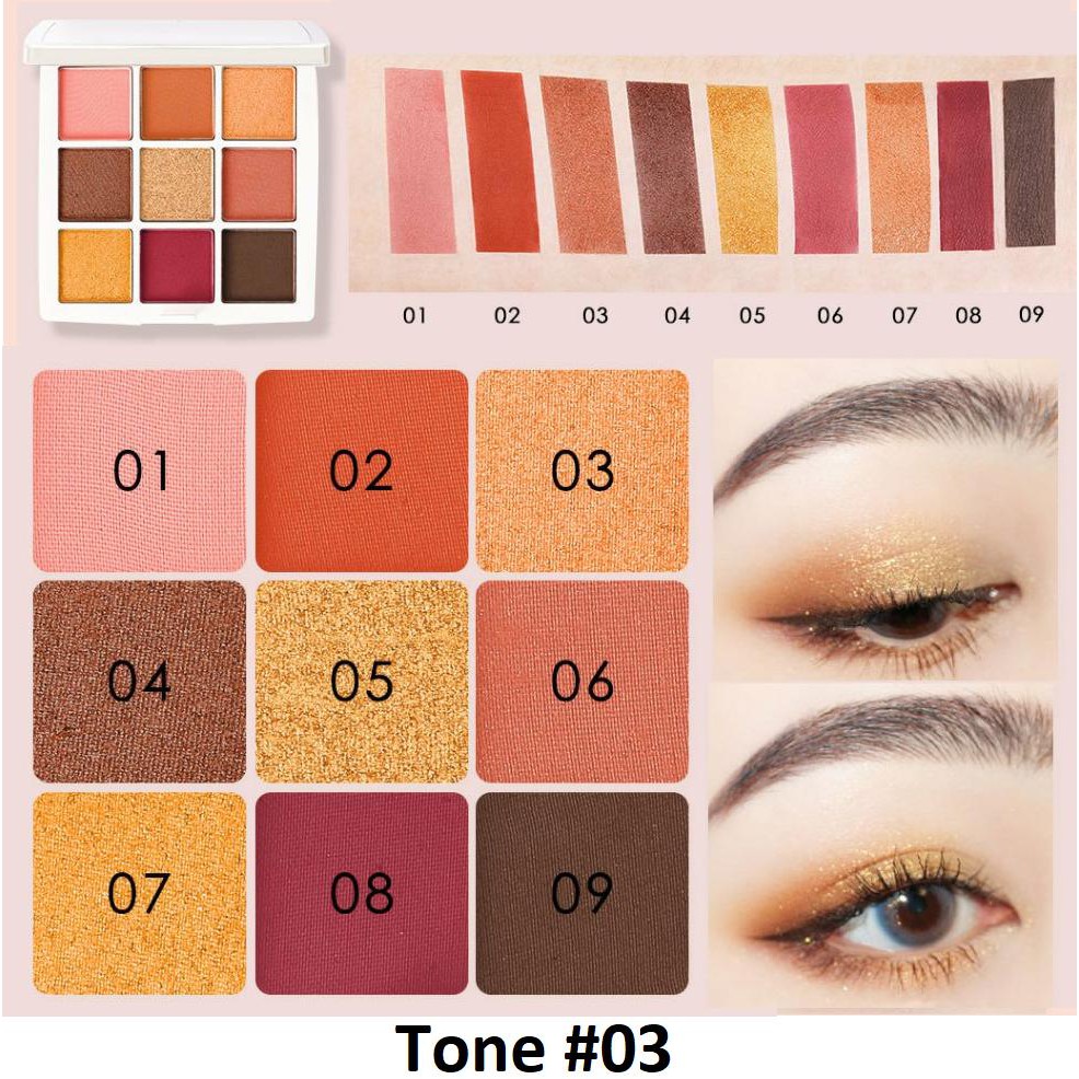 Bảng Phấn mắt Nhũ Lì 9 ô WODWOD STAR Eyeshadow W731