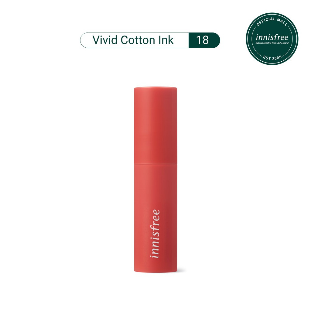 [Mã FMCGMF11 giảm 8% đơn 250K] Son môi lâu trôi dạng kem innisfree vivid cotton ink 4g