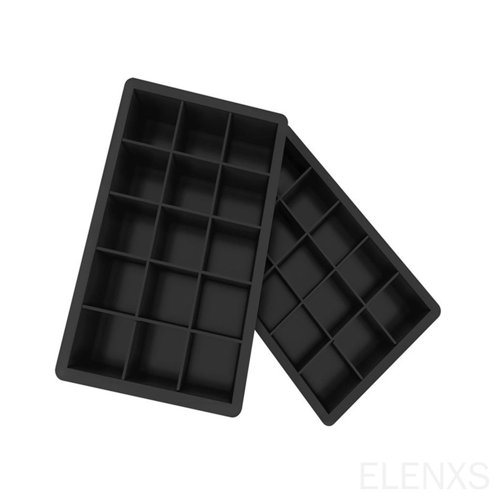 Khuôn làm đá viên 15 ngăn bằng silicone chống dính
