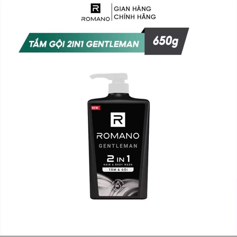 Sữa tắm 2in1 Romano 650g