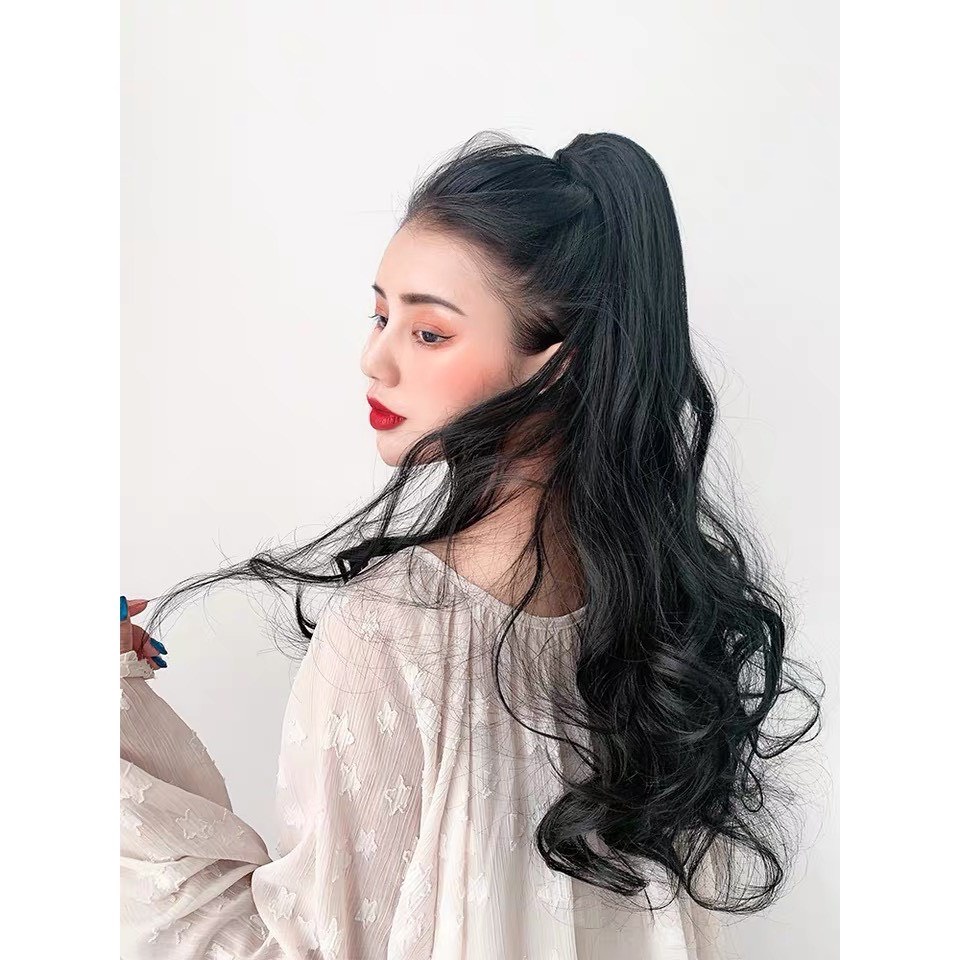 Tóc giả đẹp ❤️FREESHIP❤️ Tóc giả ngoặm xoăn đuôi 60cm