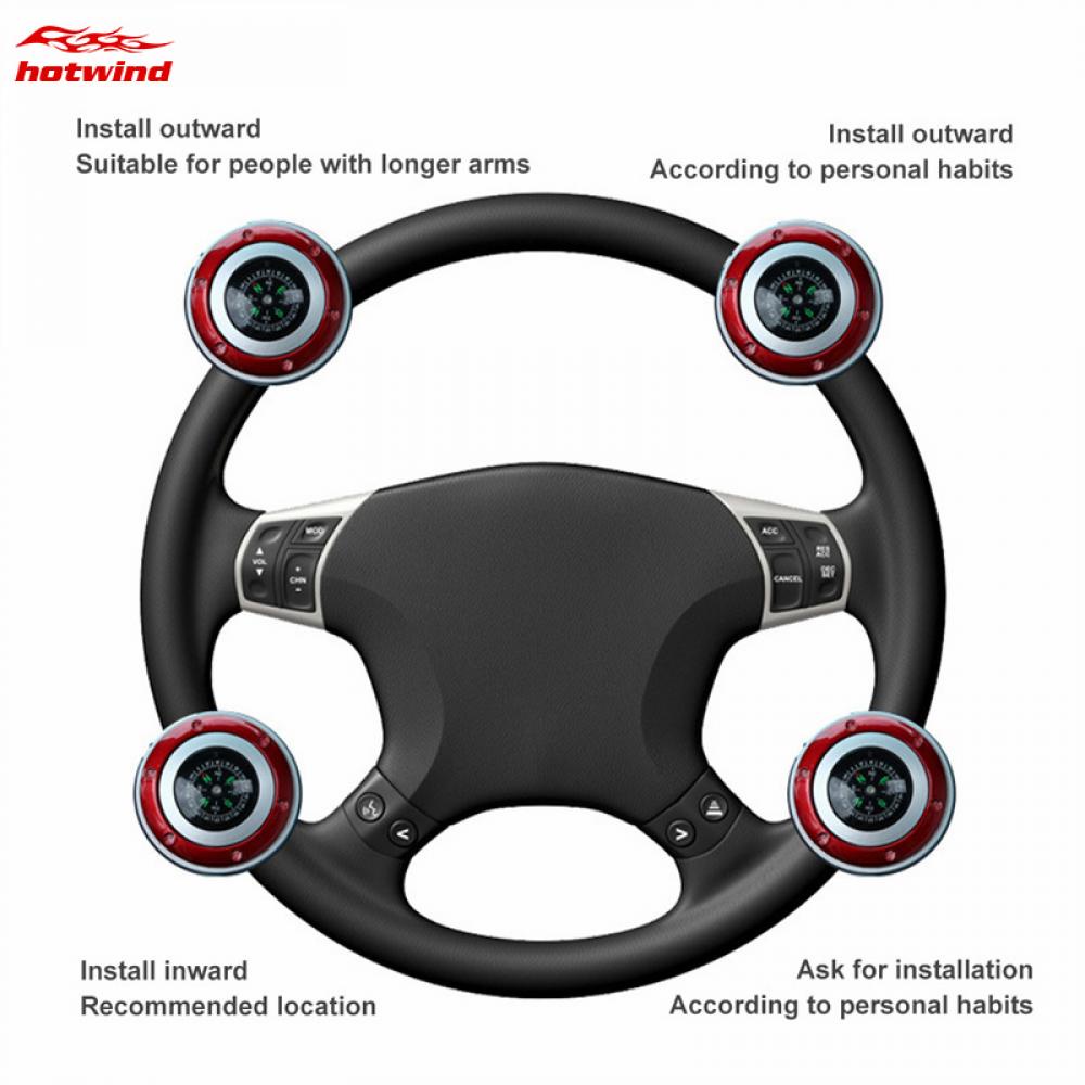 Núm Xoay Vô Lăng Xe Hơi Hw Có La Bàn 360° Tay Cầm Điện Tăng Cường Bóng