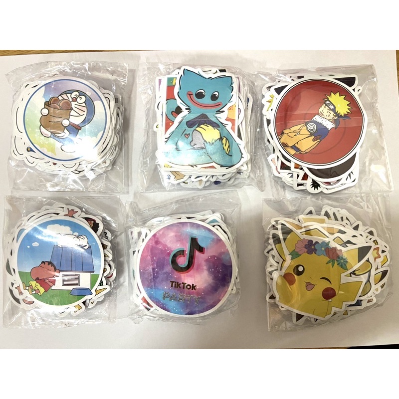 Sticker Hình Nhân Vật Dán Trang Trí Đồ Dùng