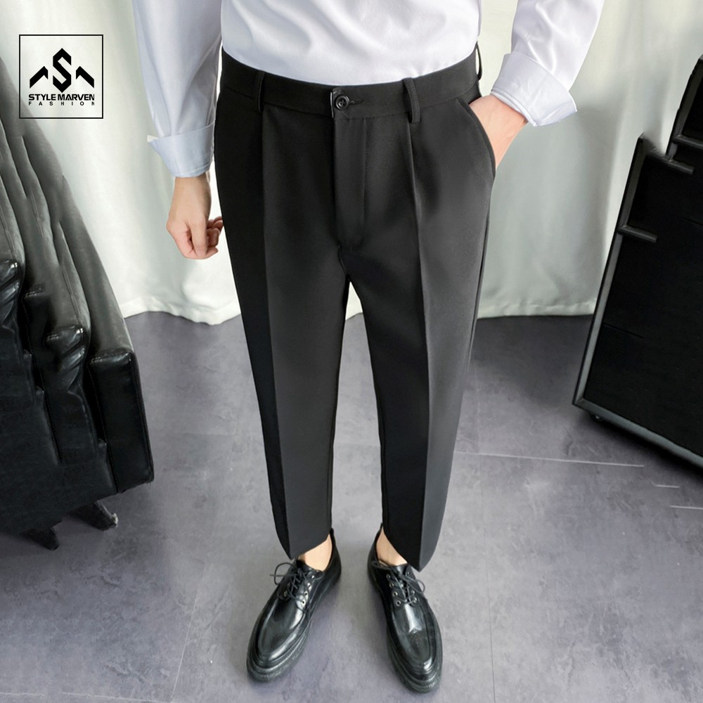 Quần tây baggy nam Hàn Quốc STYLE MARVEN ống suông thanh lịch - QUAN SM066C4