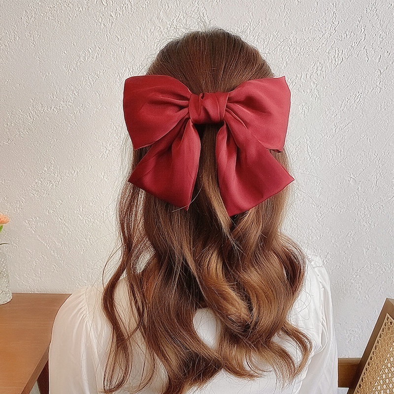 Kẹp tóc hình nơ cỡ lớn phong cách Hàn Quốc cho nữ