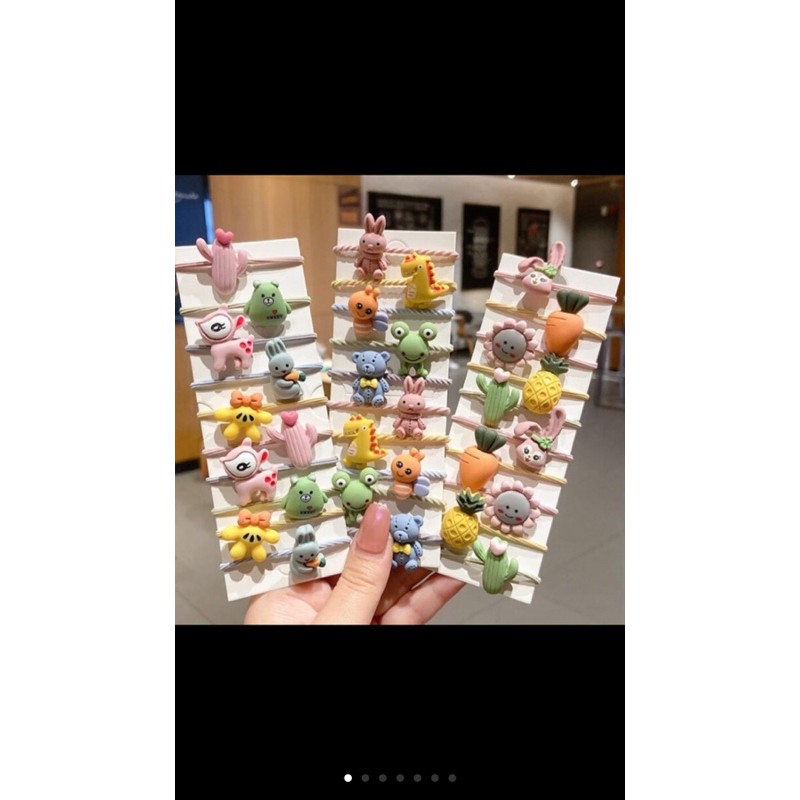 Vỉ 10 dây buộc tóc cho bé gái