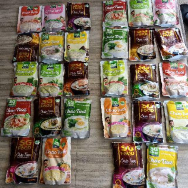1 thùng 30 gói đủ tất cả các vị cháo tươi Sg food
