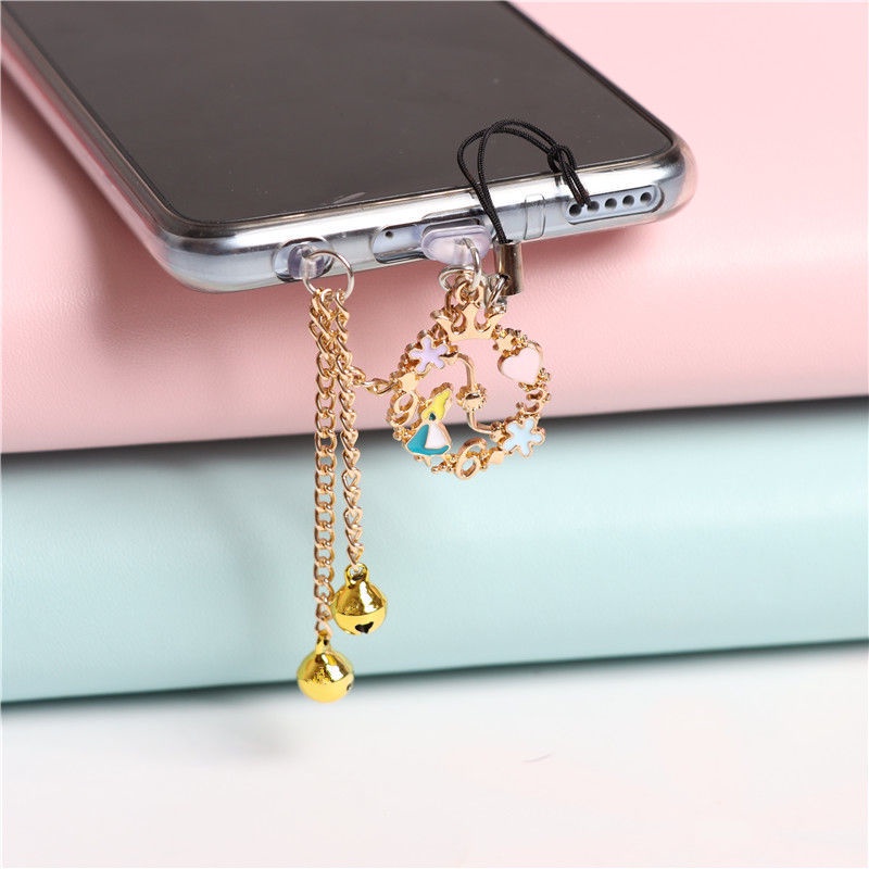 Phích Cắm Chống Bụi Hình Chuông Lisi Một Mảnh Nhỏ Dễ Thương Thông Dụng Gắn Phích Cắm Sạc Tai Nghe Cho Cặp Đôi