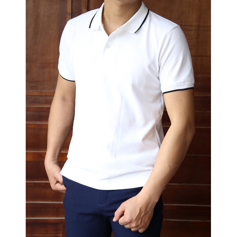 Áo thun nam cổ viền chất cotton, áo phông ngắn tay kiểu dáng trẻ trung, co giãn 4 chiều Hàng VNXK (Nhiều màu) - [ACS] | BigBuy360 - bigbuy360.vn