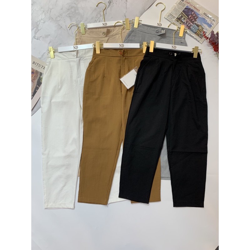 Quần baggy Đũi có khóa, Quần đũi nữ cao cấp ,Chất mịn, siêu mát | BigBuy360 - bigbuy360.vn