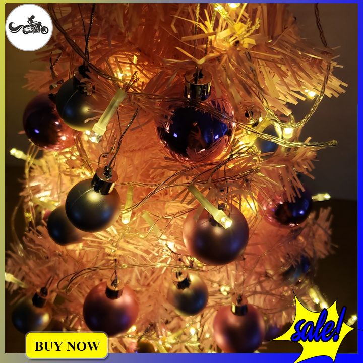 Cây thông Noel màu hồng 60cm full phụ kiện trang trí nhà, cửa hàng, bàn làm việc....lung linh hơn