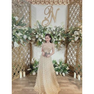 ĐẦM MAXI TẦNG ĐÍNH HOA KẾT ĐÁ