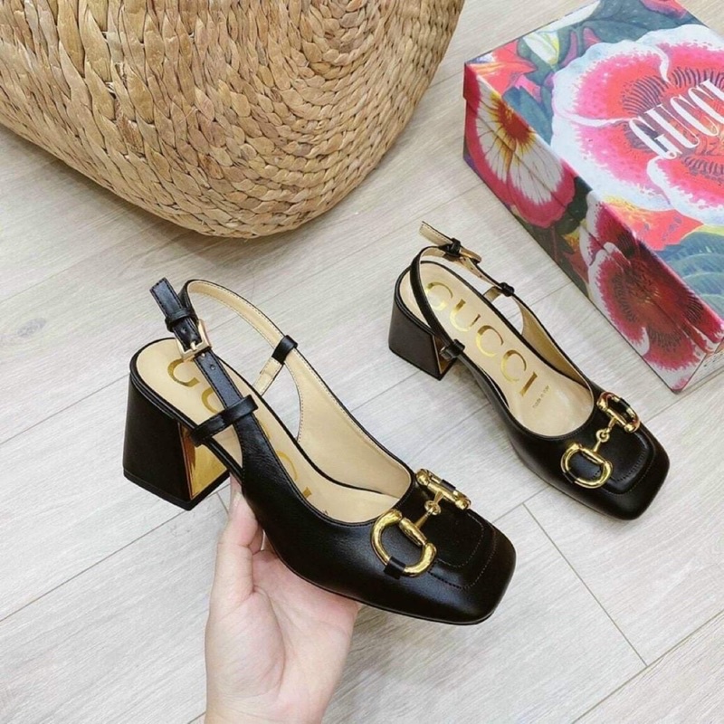 Sandal Gucci gót vuông hàng QCCc