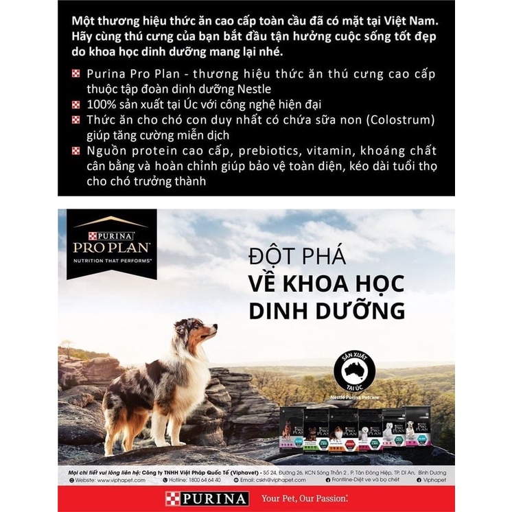 Purina Pro Plan - Thức Ăn Cho Chó Nhập Khẩu Úc Túi 400g