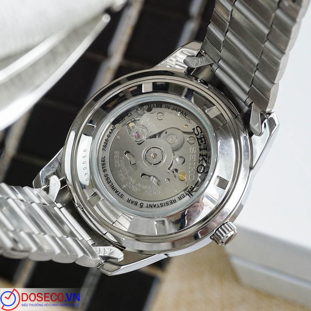 Đồng Hồ Nam Chính Hãng Seiko 5 Cơ Automatic SNKN13J1 Dây Kim Loại Cao Cấp Kính Khoáng Cứng Chống Va Đập SK19