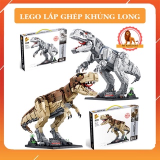 Đồ Chơi Lắp Ráp Kiểu Lego Mô Hình Khủng Long Bạo Chúa Penlos Large Tyrannosaurus Rex Model 611001, 611002 Với 1000+PCS
