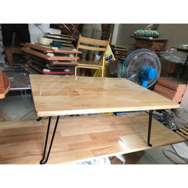 Bàn gỗ chân gấp lớn ( r: 60, d: 80, c:28cm) | BigBuy360 - bigbuy360.vn