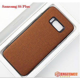 Ốp lưng Samsung S8 Plus vân vải Jean (Nâu)