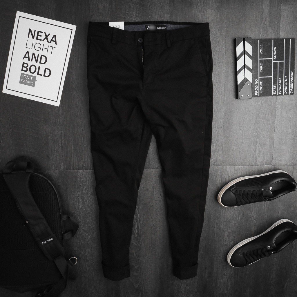 HÀNG VNXK - Quần kaki nam màu đen dáng SlimFit ôm gọn không ôm sát với chất kaki co giãn dễ chịu thoải mái !