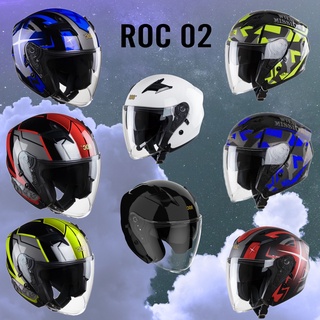 Mũ bảo hiểm 3/4 roc 02 - 2 kính- tặng kèm khoá và túi