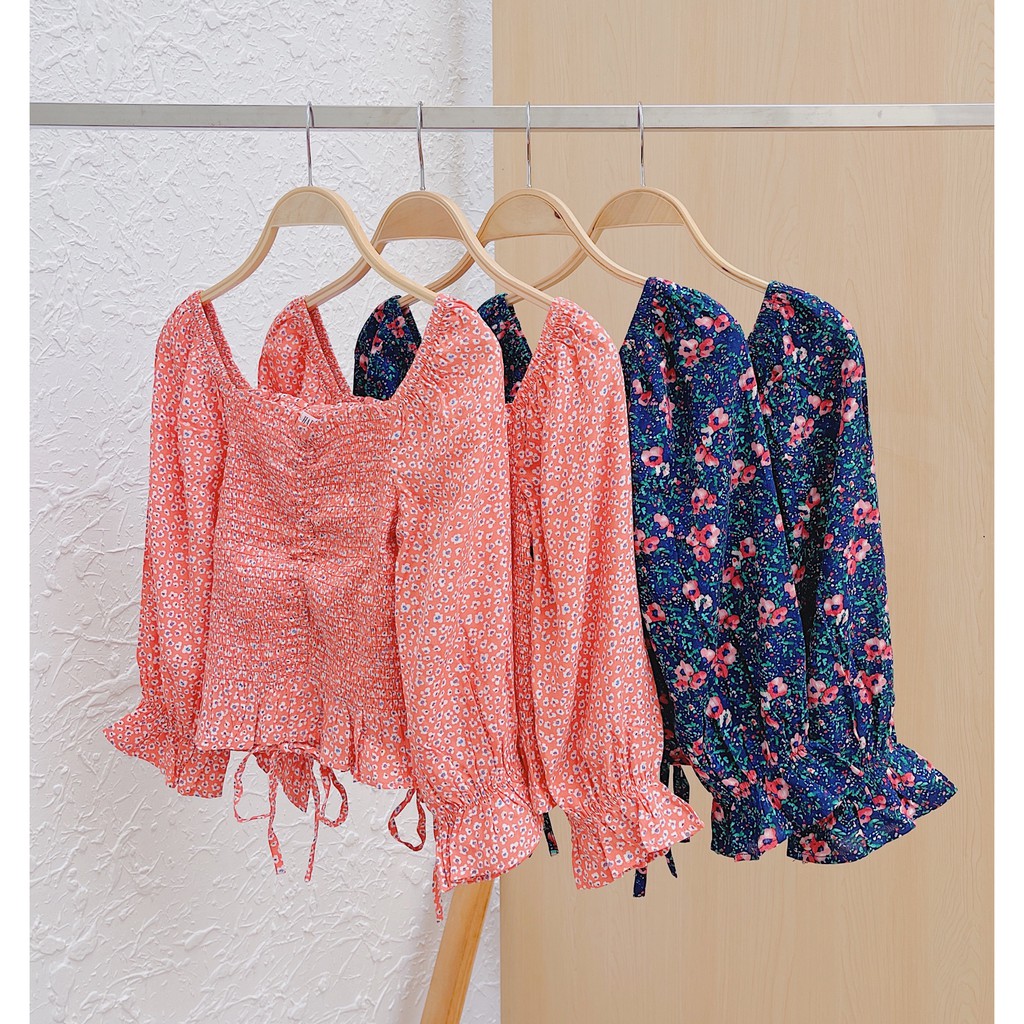 Happy Zoo - Áo tay lửng rút dây hoa ( 2 màu ) | BigBuy360 - bigbuy360.vn