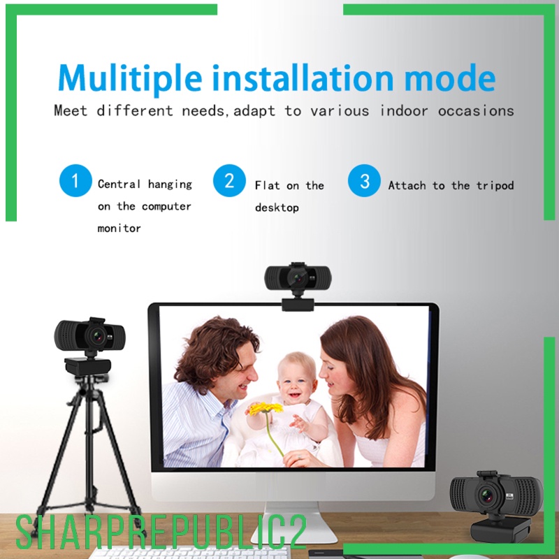 Webcam Sharprepublic2 Usb 2k 1080p Kèm Mic Cho Pc Laptop | BigBuy360 - bigbuy360.vn