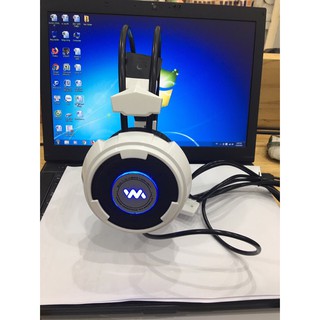 Combo 1c tai nghe wm8900 đèn led mới và 2c tai nghe Zidli ZH6 thanh lý phòng net âm thanh hay