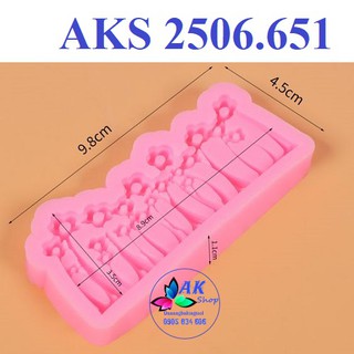 KHUÔN SILICONE CỎ HOA
