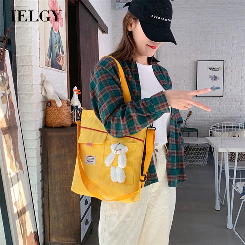 Túi vải canvas đeo chéo phong cách Hàn Quốc thời trang đơn giản dành cho nữ