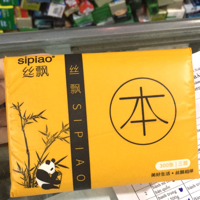 [Hàng Chính Hãng] Giấy Ăn Gấu Trúc Sipiao Bịch 300 Tờ