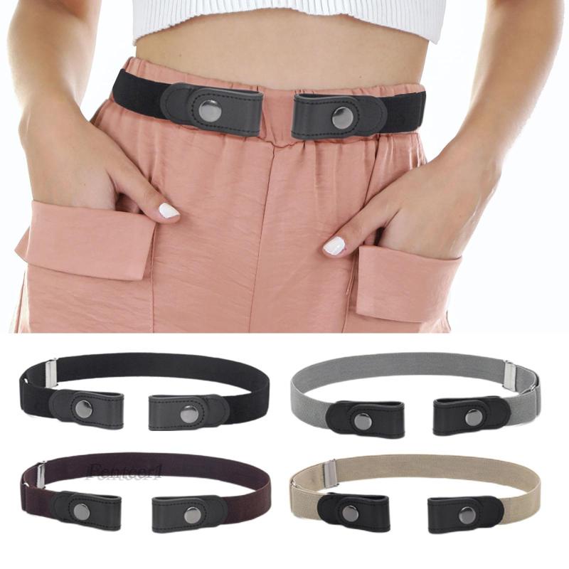 Thắt Lưng Bản Rộng Co Giãn Có Khóa Trang Trí Cho Nam &amp; Nữ Fenteer1
