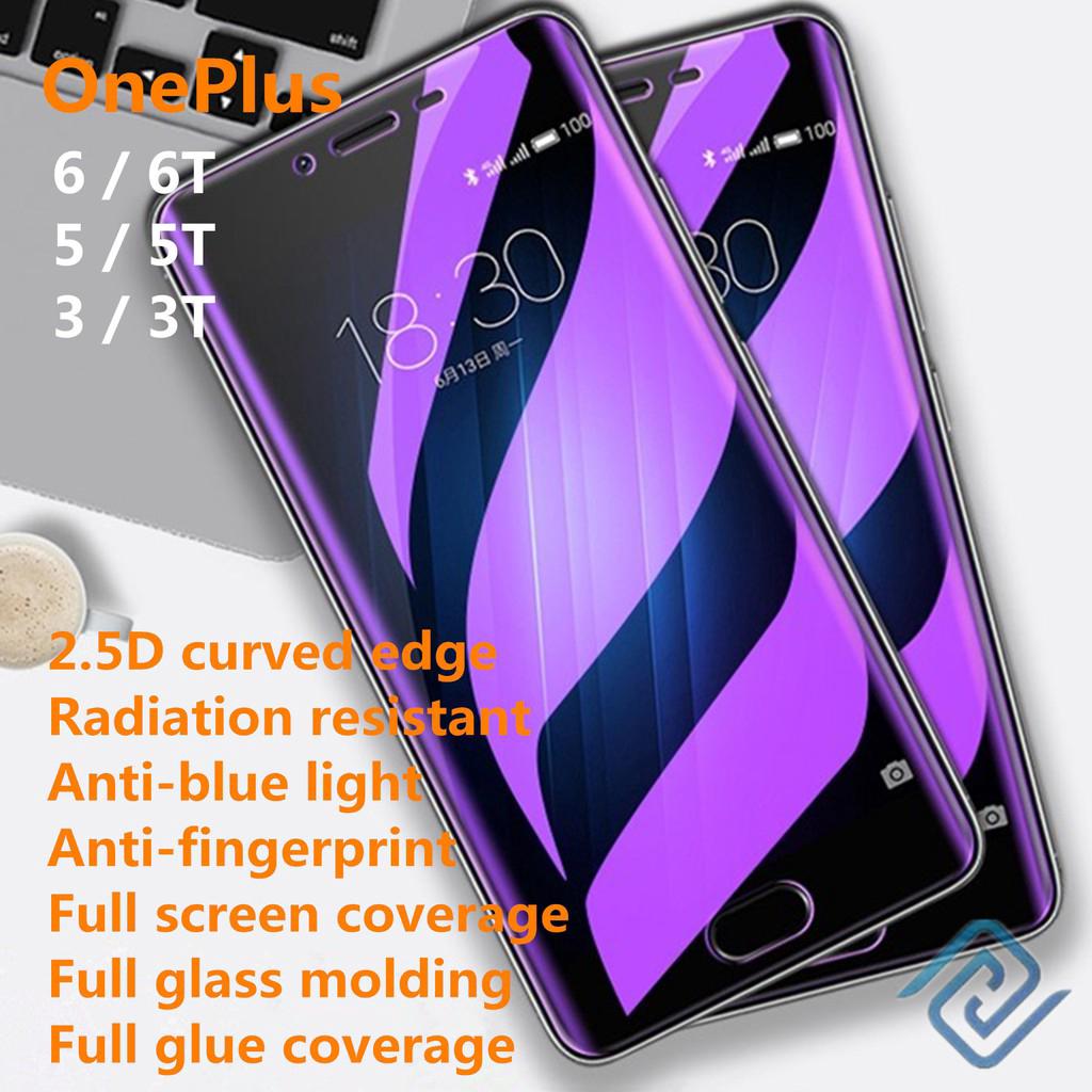 OnePlus 3 3T One Plus 5 5T 1+ 6 6T Miếng dán màn hình Bảo vệ bức xạ, kính cường lực bao phủ toàn màn hình