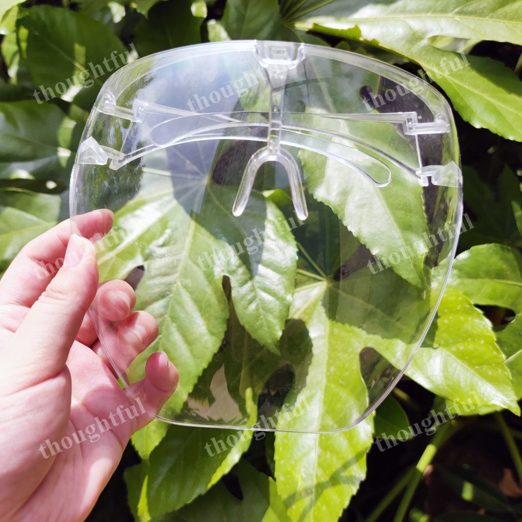Kính bảo hộ đi đường chống bụi, chống tiu UV FULL mặt Mắt kính bảo hộ FACE SHIELD bảo vệ khuôn mặt mẫu lớn ôm hết mặt. ▍MOON