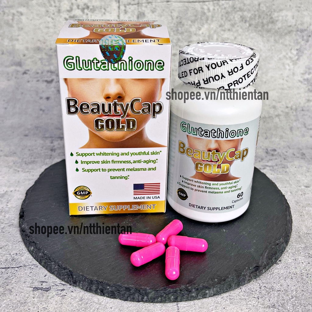 Beautycap gold bổ sung Glutathione, collagen AEC B5 giúp trắng sáng da, giảm thâm, mờ nám, chống lão hoá da | BigBuy360 - bigbuy360.vn