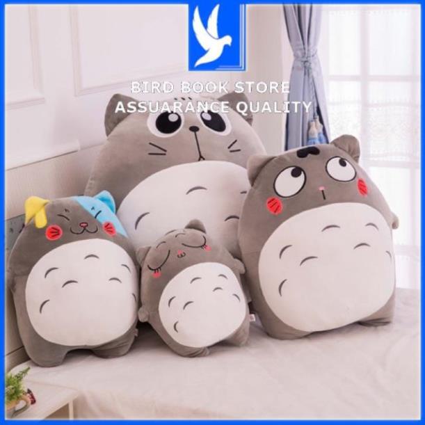 Gấu bông mini hình thú, gối ôm totoro chất liệu vải nhung Hàn Quốc cao cấp Bird book