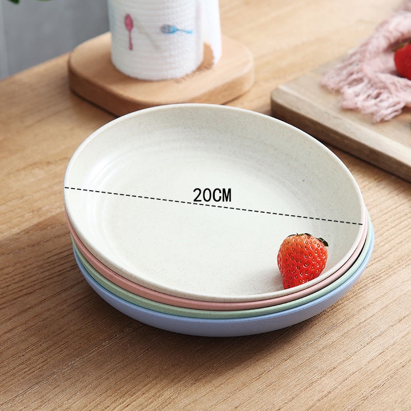 Hàng Loại 1 - Bộ Tô  Chén Muỗng Đĩa Đũa Bằng Lúa Mạch - Combo full 6 Món y hình- HÀNG CÓ SẴN