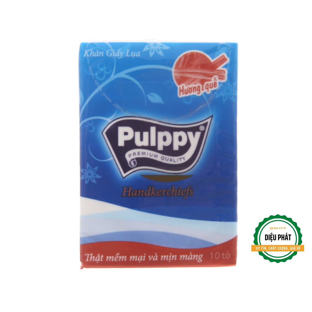 ⚡️ Khăn Giấy Bỏ Túi Pulppy Hương Quế 3 Lớp 6 Gói x 10 Tờ