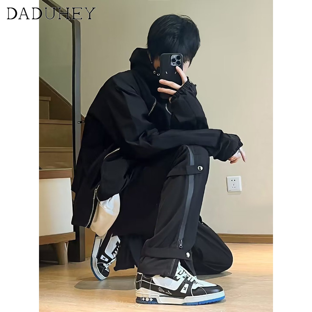 DaDuHey Autumn New Outdoor Street Retro Mechanical Style Overalls Men's and Women's Trendy Casual Fashion Loose Pants