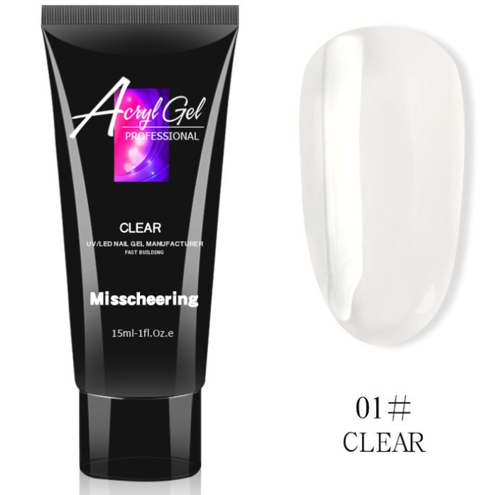 Gel gum đắp nối móng-poly gel 15ml (dùng móng up và hơ đèn)